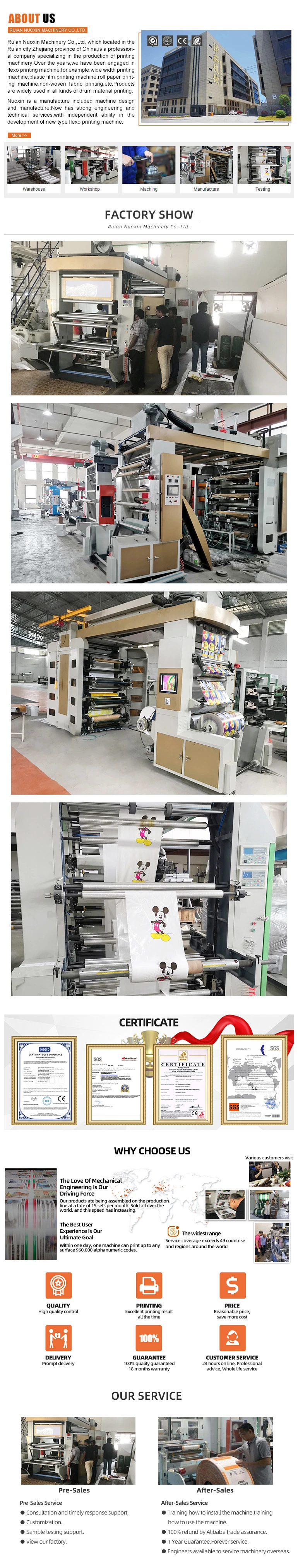 4 Colour Non Oven Tissue Bag Flexo Polythene Printing Machines, PE Plastic Grocery Bags with Printing