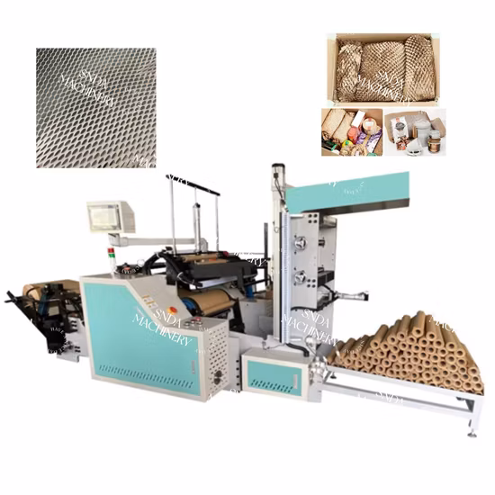 Machine de découpe de papier kraft en nid d'abeille