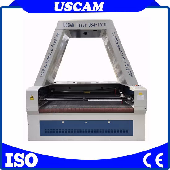 Machines de découpe Laser pour tissus à alimentation automatique, tubes en verre 1610 1810 100W, avec caméra CCD, Machine de découpe Laser CO2