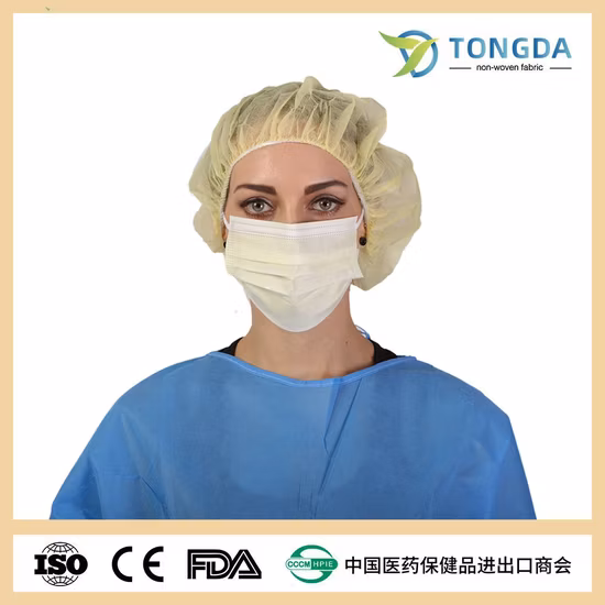 Liste blanche FDA510K ASTM niveau 3 masque chirurgical médical non tissé jetable pour simple